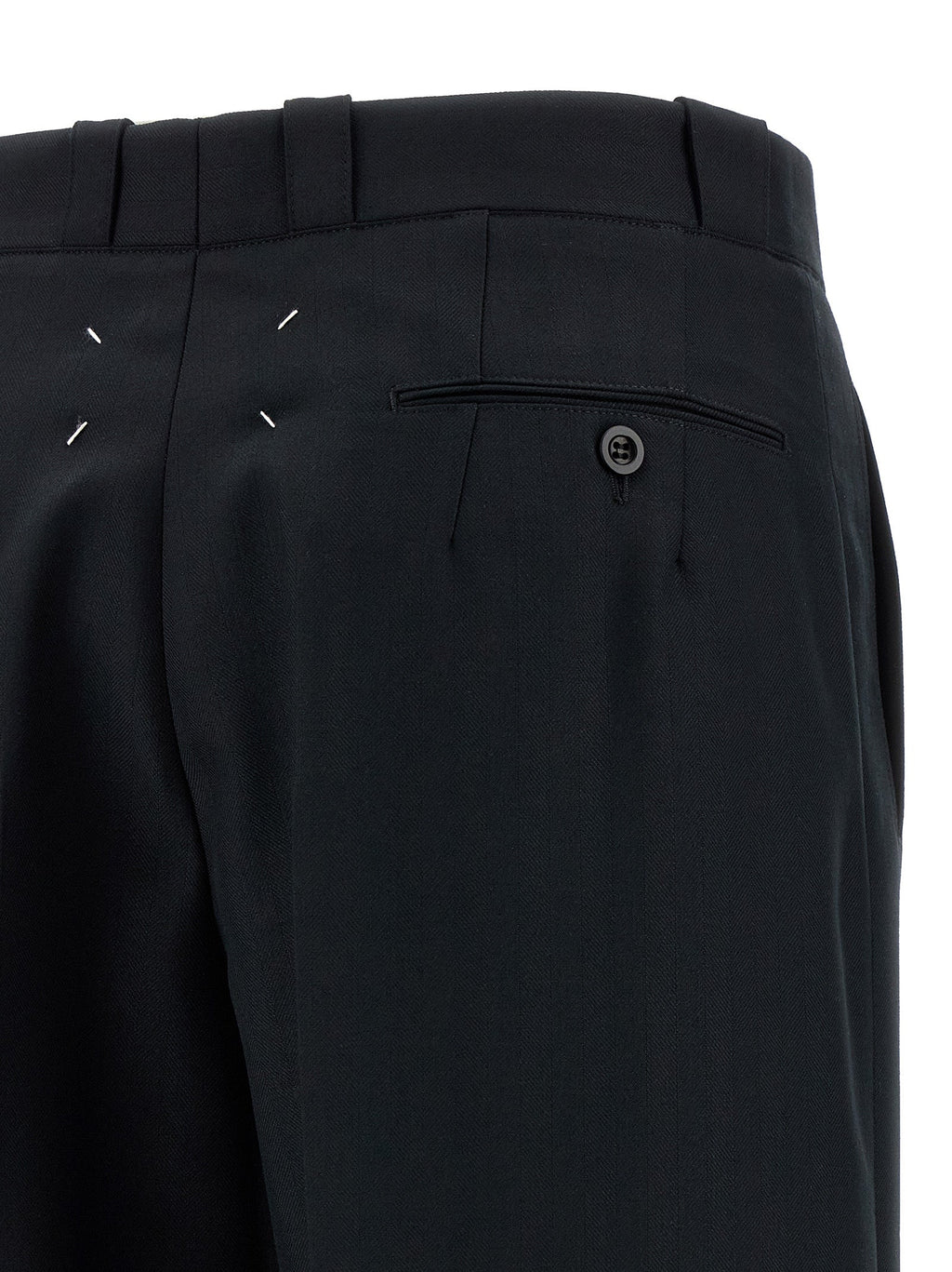 Maison Margiela Black Wool Dress Pants