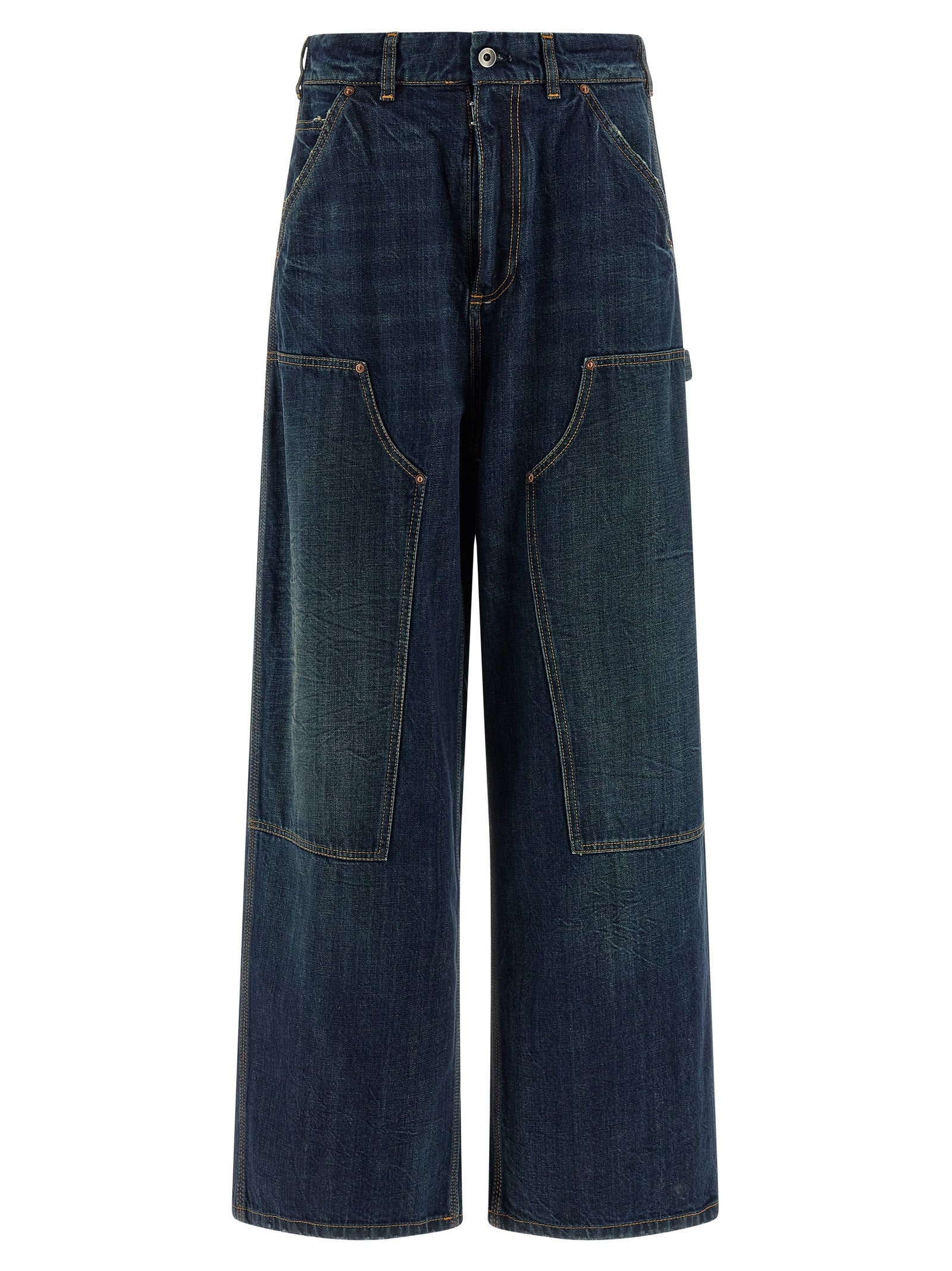 Maison Margiela Blue Cotton Relaxed Fit Jeans