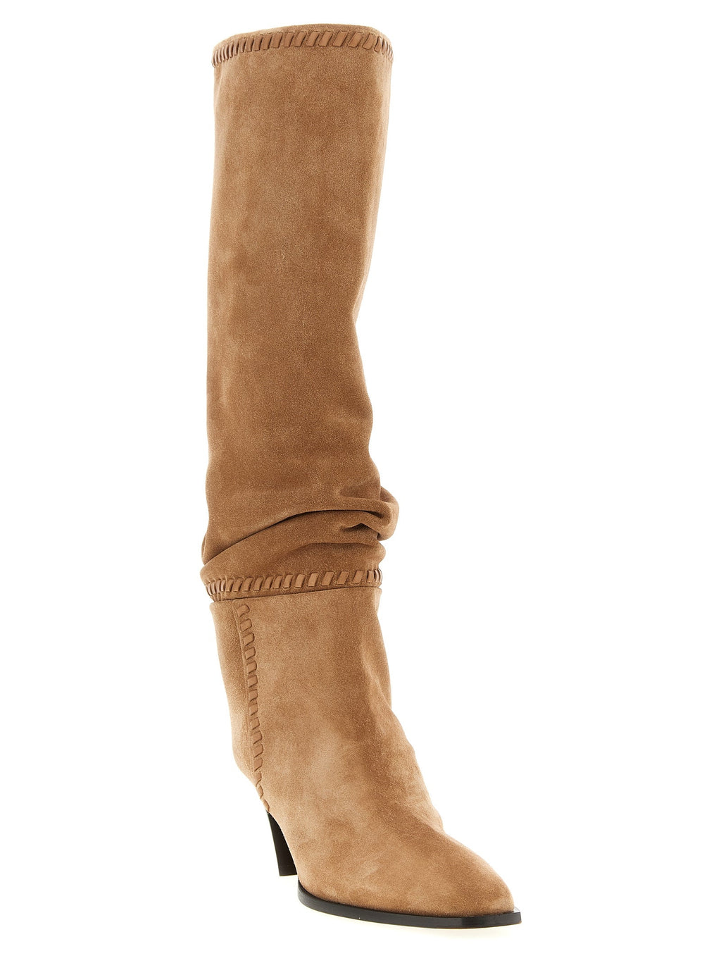 Jimmy Choo Beige Leather Over The Knee