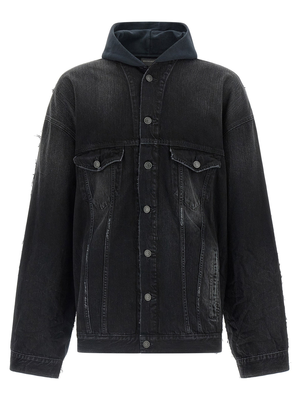 Balenciaga Black Cotton Denim Jacket