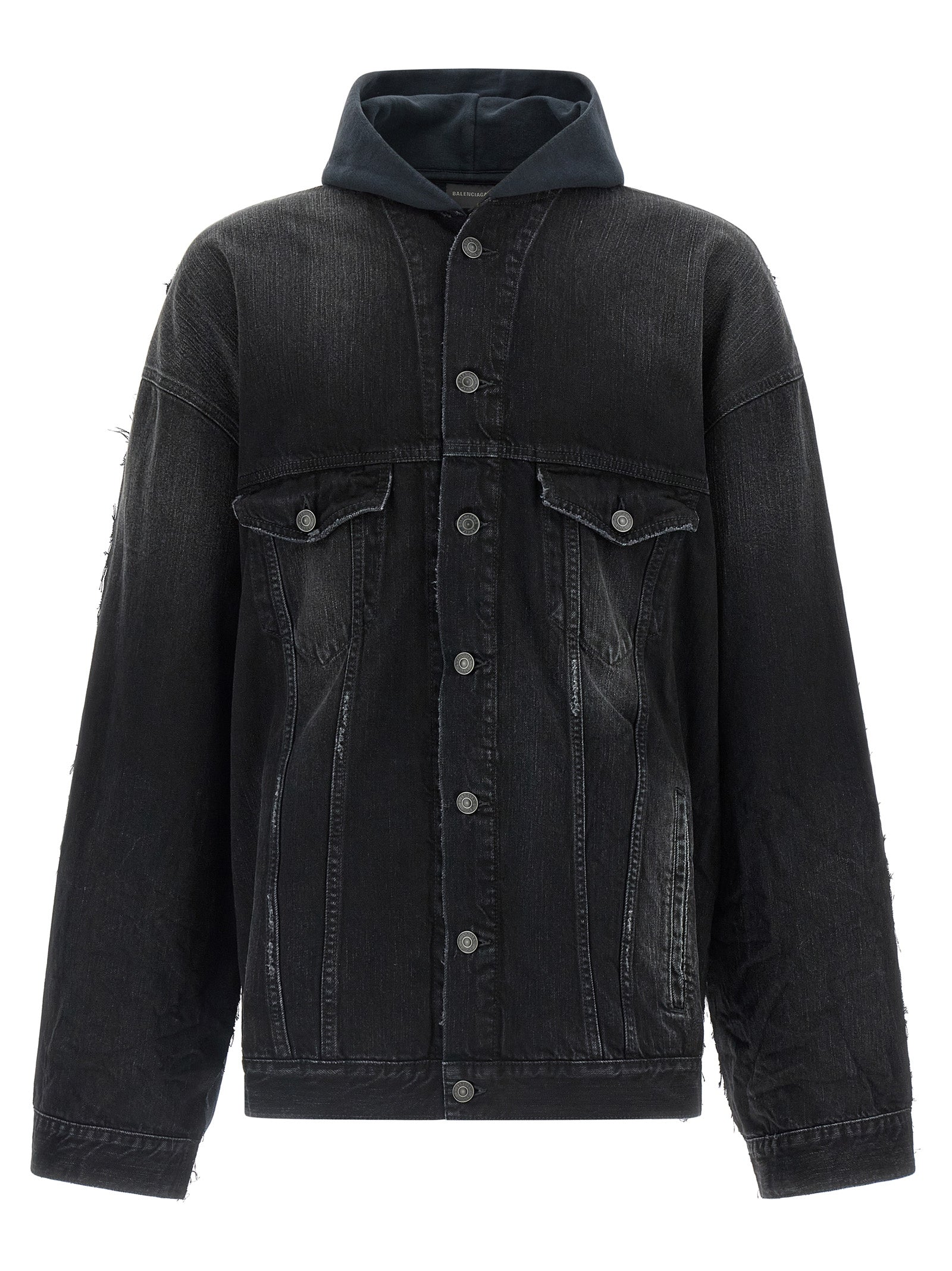 Balenciaga Black Cotton Denim Jacket
