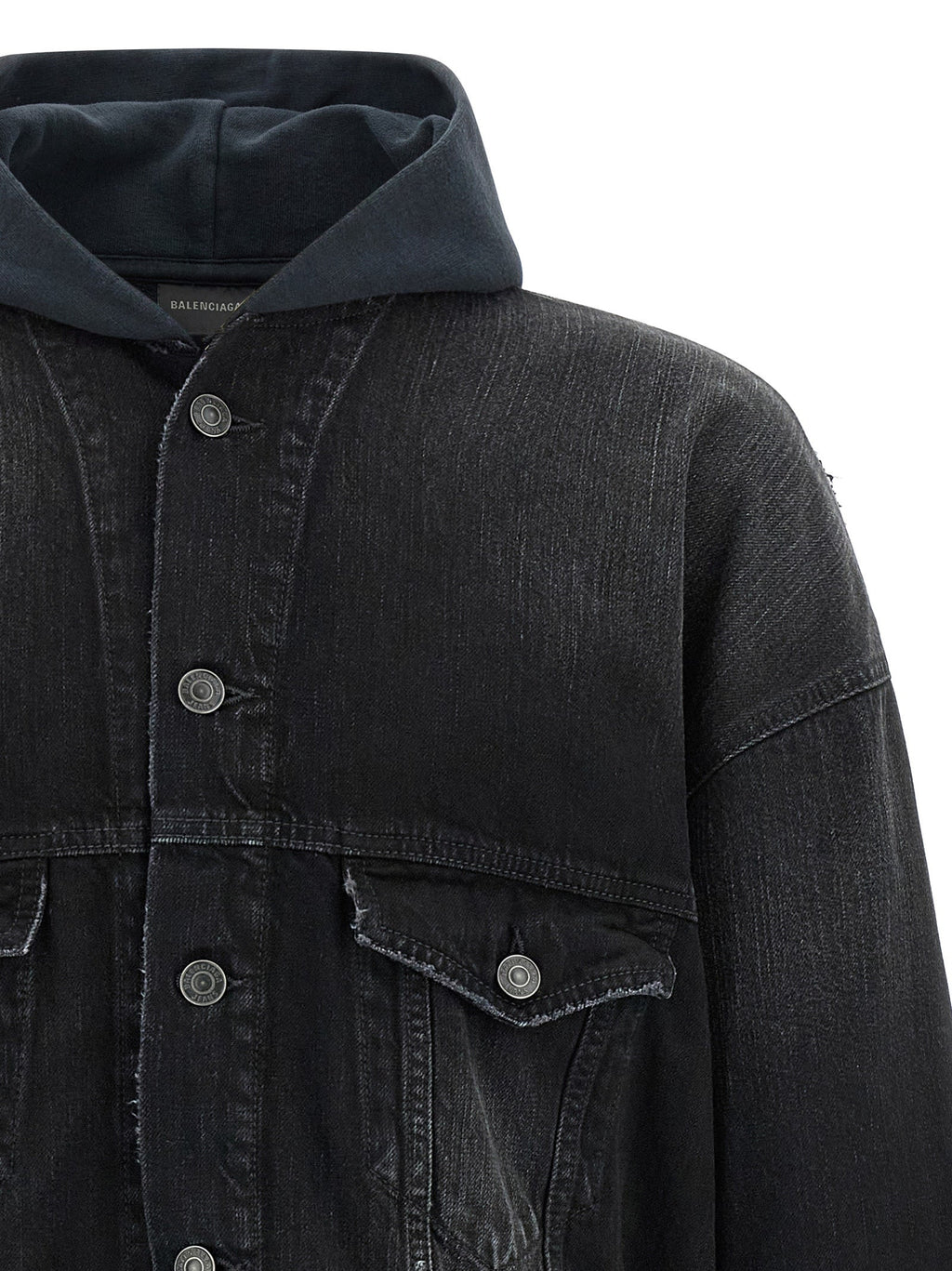 Balenciaga Black Cotton Denim Jacket