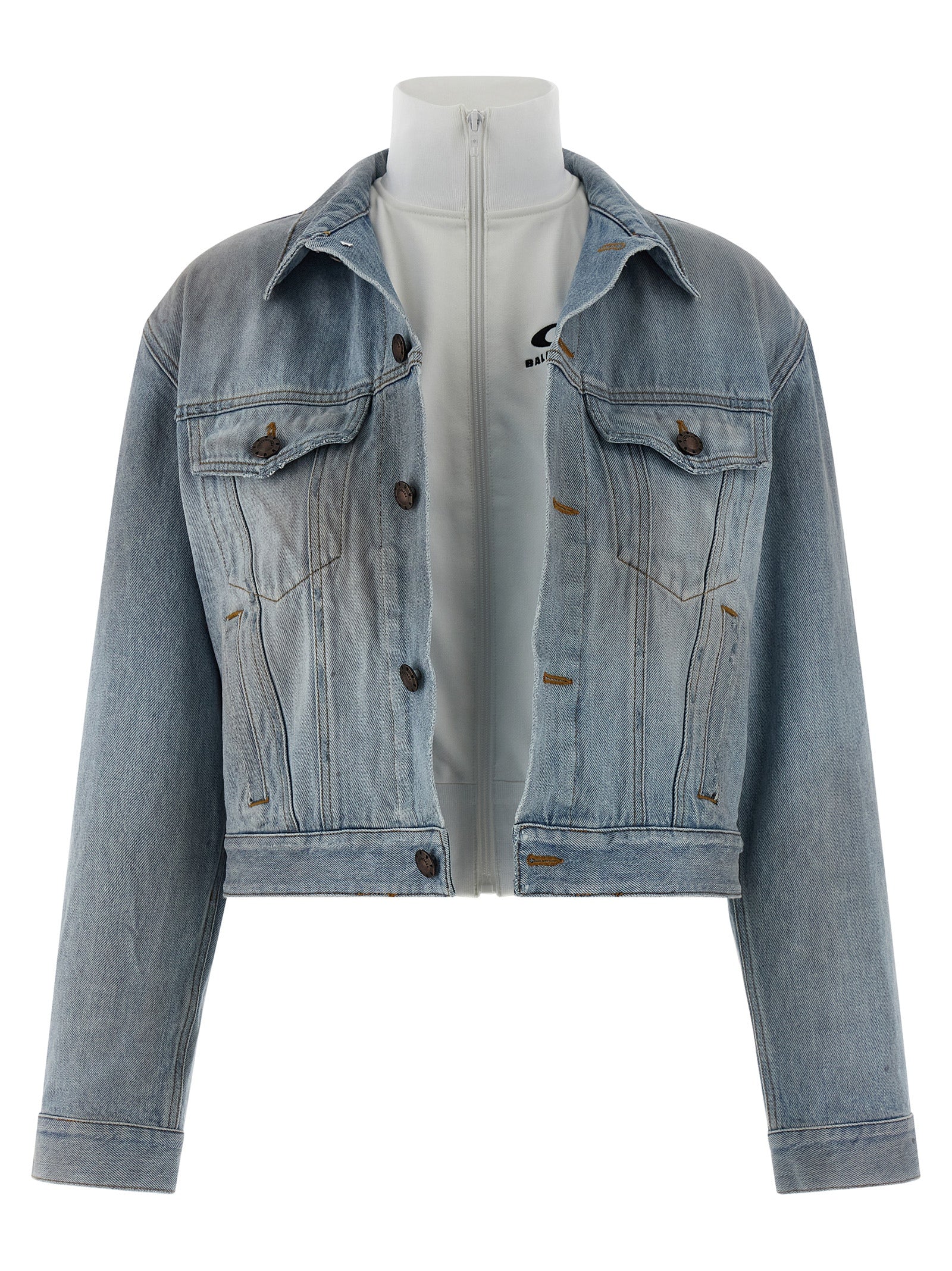 Balenciaga Blue Cotton Denim Jacket
