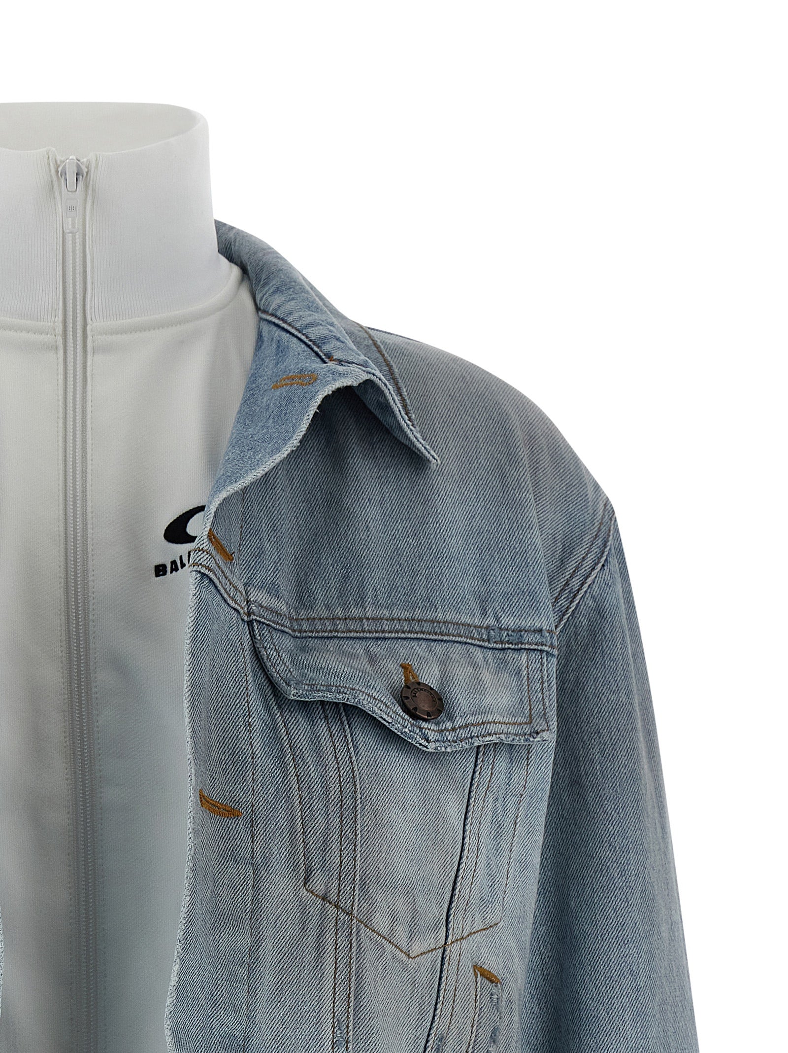 Balenciaga Blue Cotton Denim Jacket