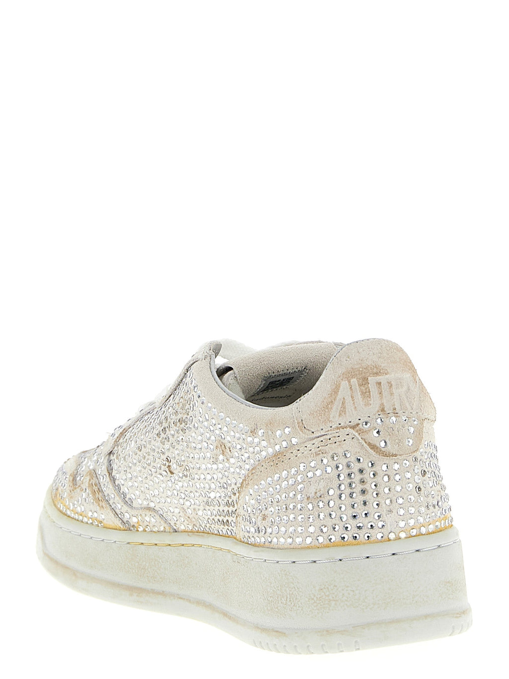 Autry Beige Cowhide Chunky Sneakers