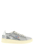 Autry Silver Polyester Low Top Sneakers