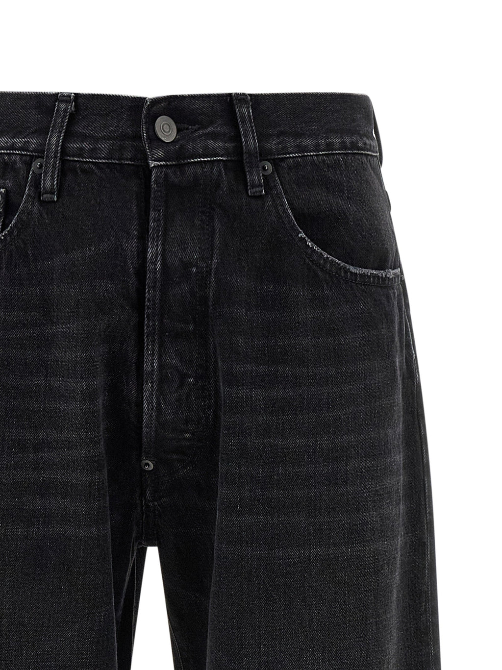 Maison Margiela Black Cotton Straight-Leg Jeans