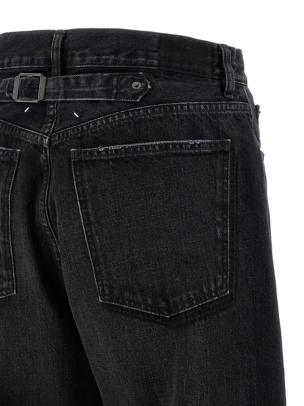 Maison Margiela Black Cotton Straight-Leg Jeans