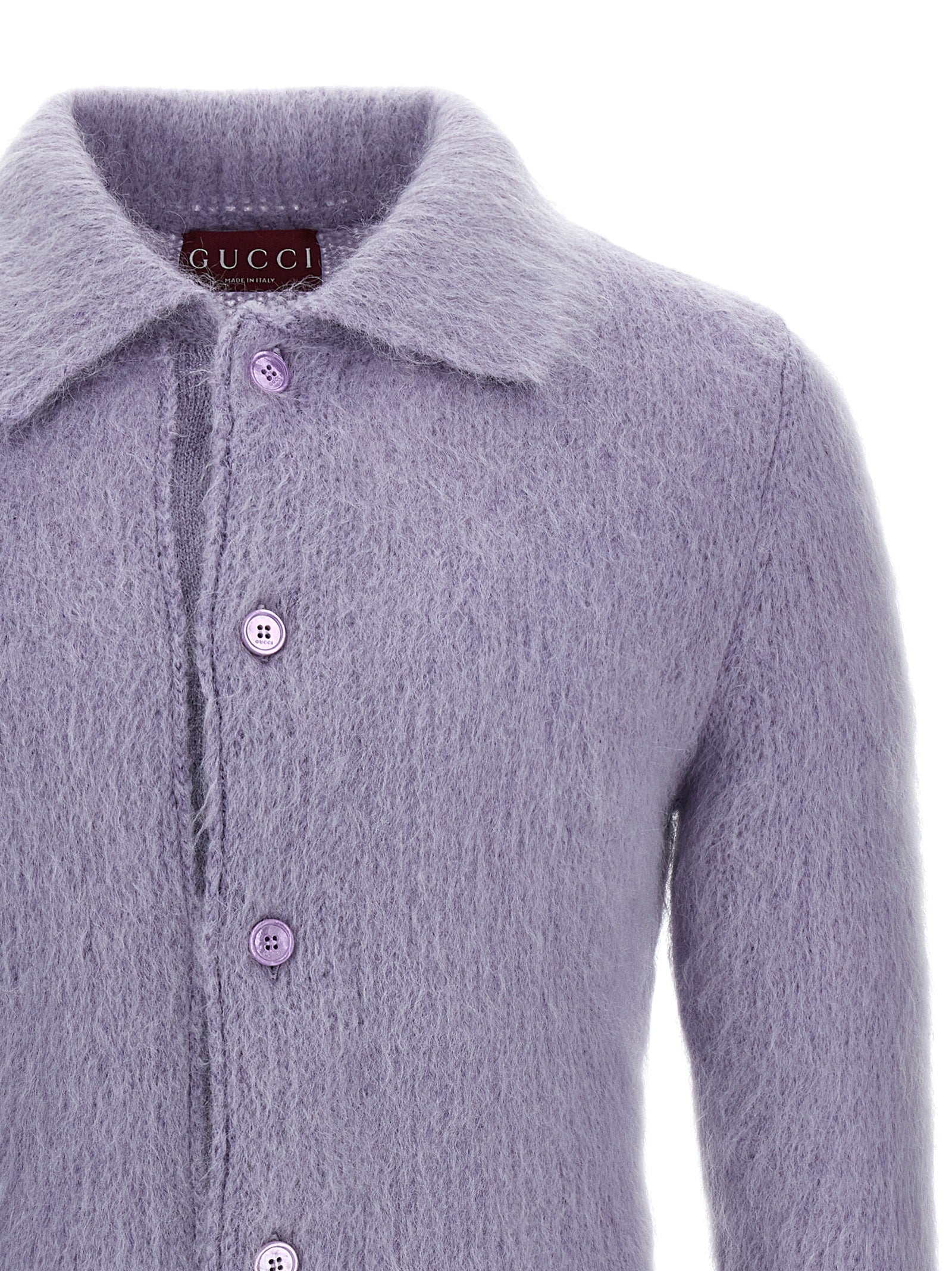Gucci Purple Wool Cardigan