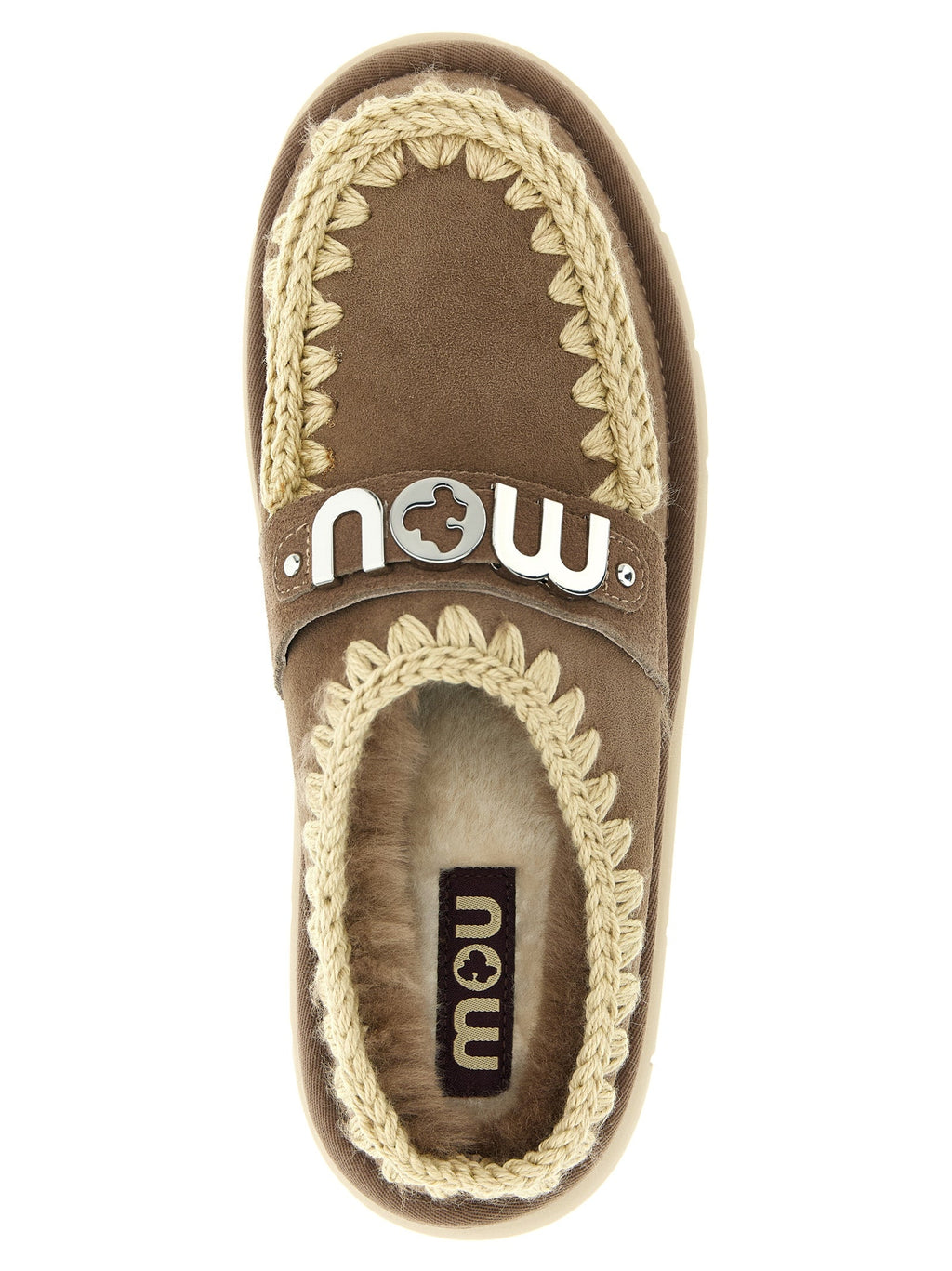 Mou Brown Lambskin Clogs