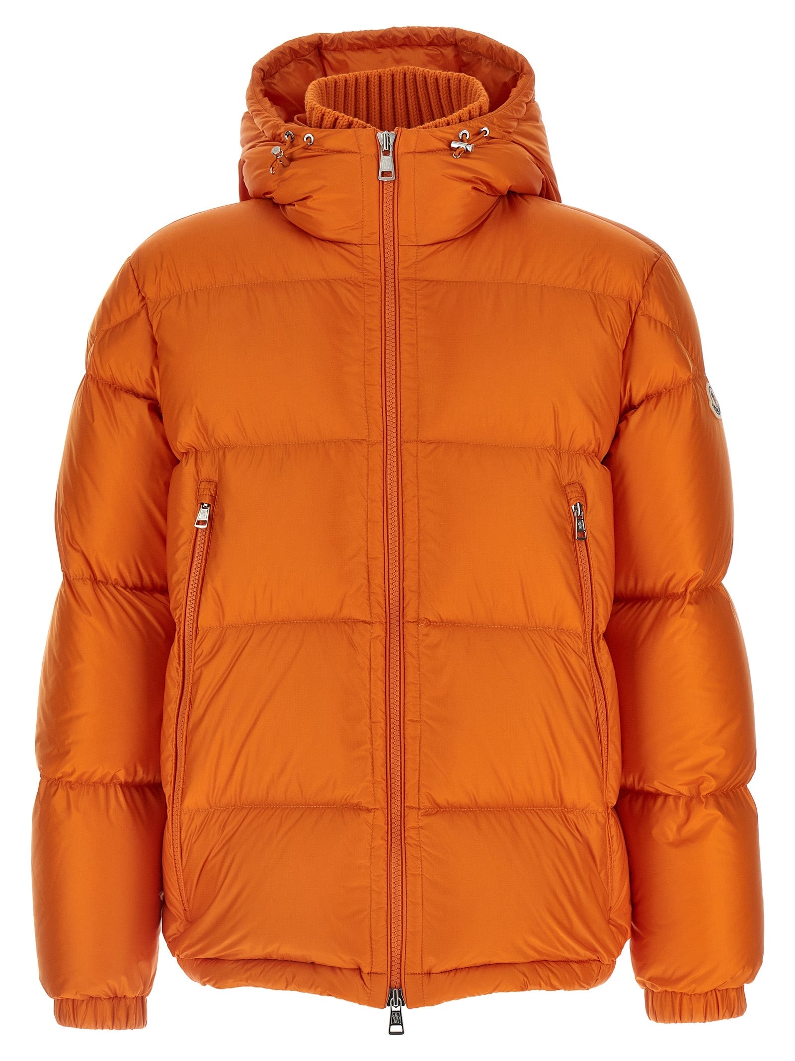Moncler Orange Polyamide Full-Length Jacket