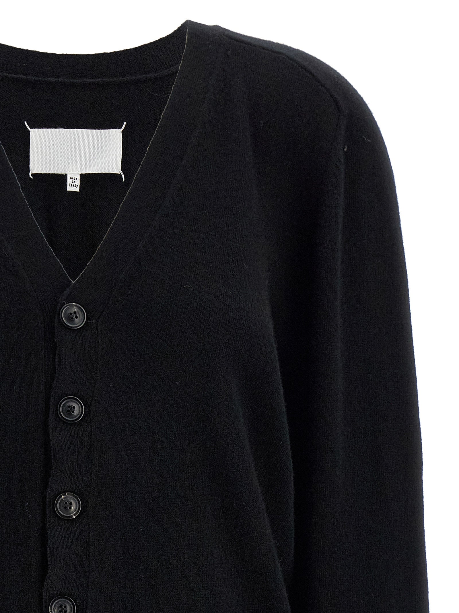 Maison Margiela Black Wool Cardigan