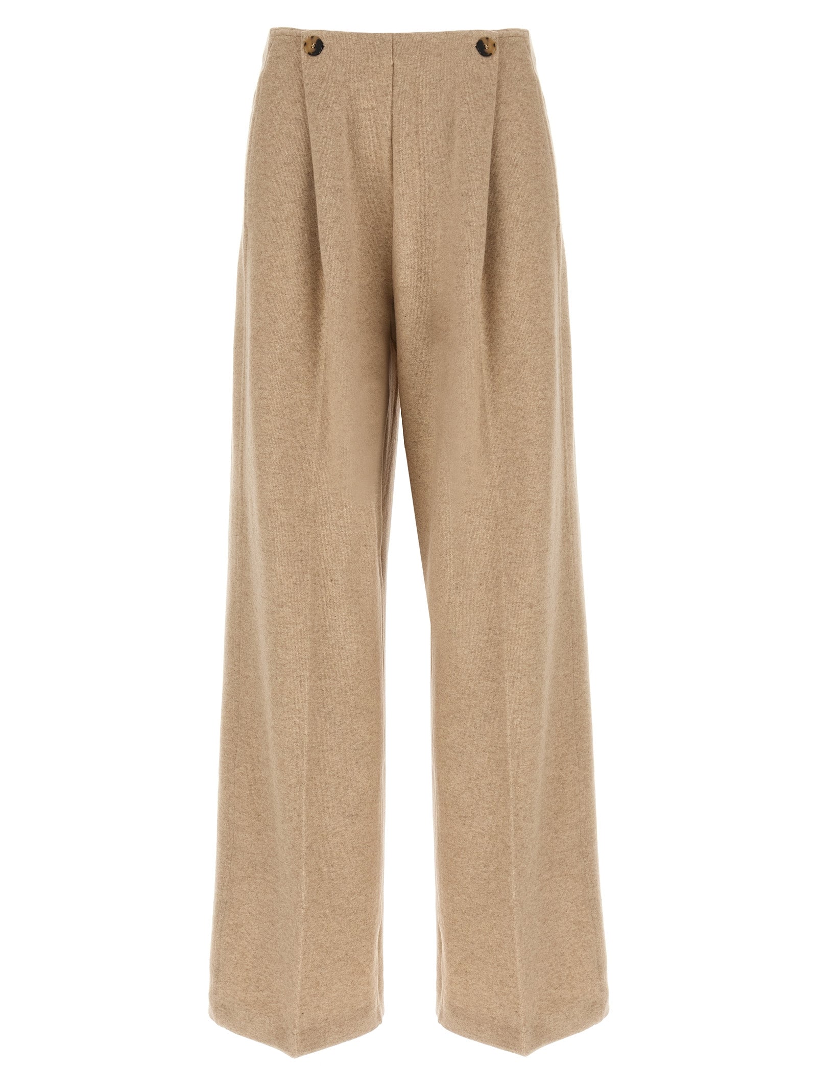 Max Mara Beige Cashmere Casual Pants