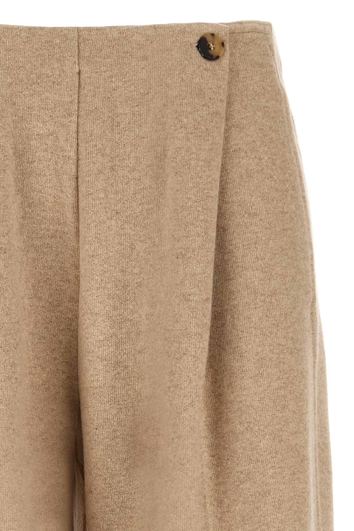 Max Mara Beige Cashmere Casual Pants