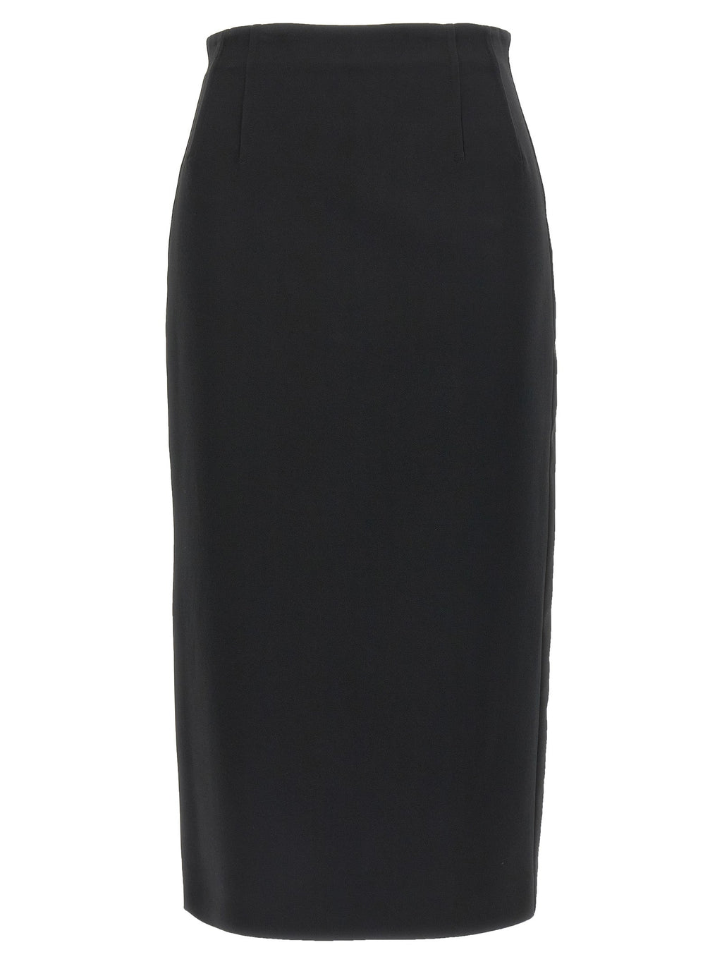 Max Mara Black Viscose Midi Skirt