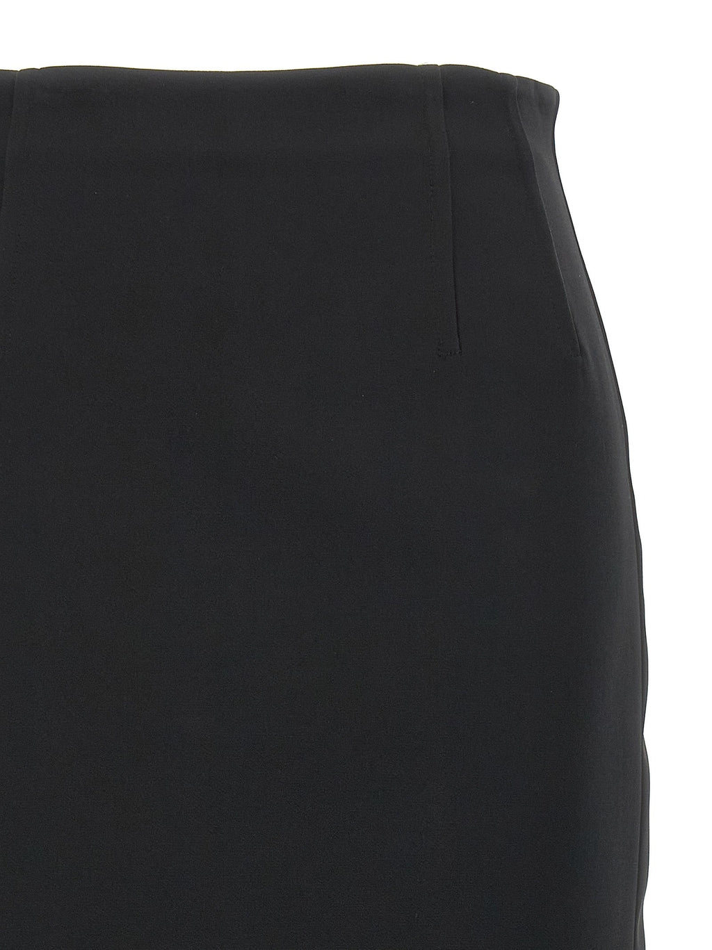 Max Mara Black Viscose Midi Skirt