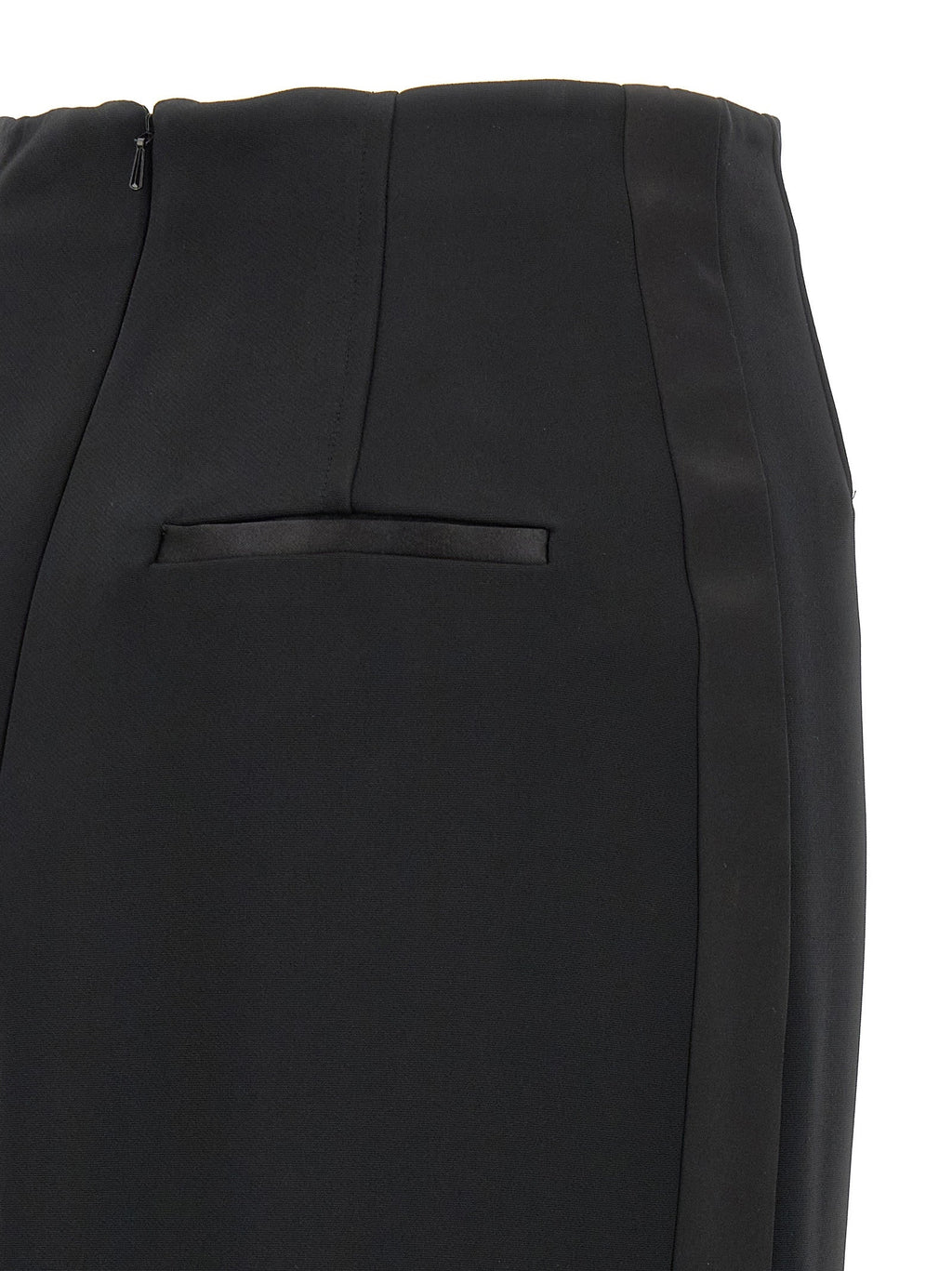Max Mara Black Viscose Midi Skirt