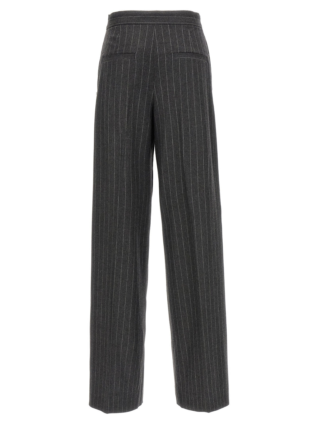 Sportmax Gray Virgin Wool Dress Pants