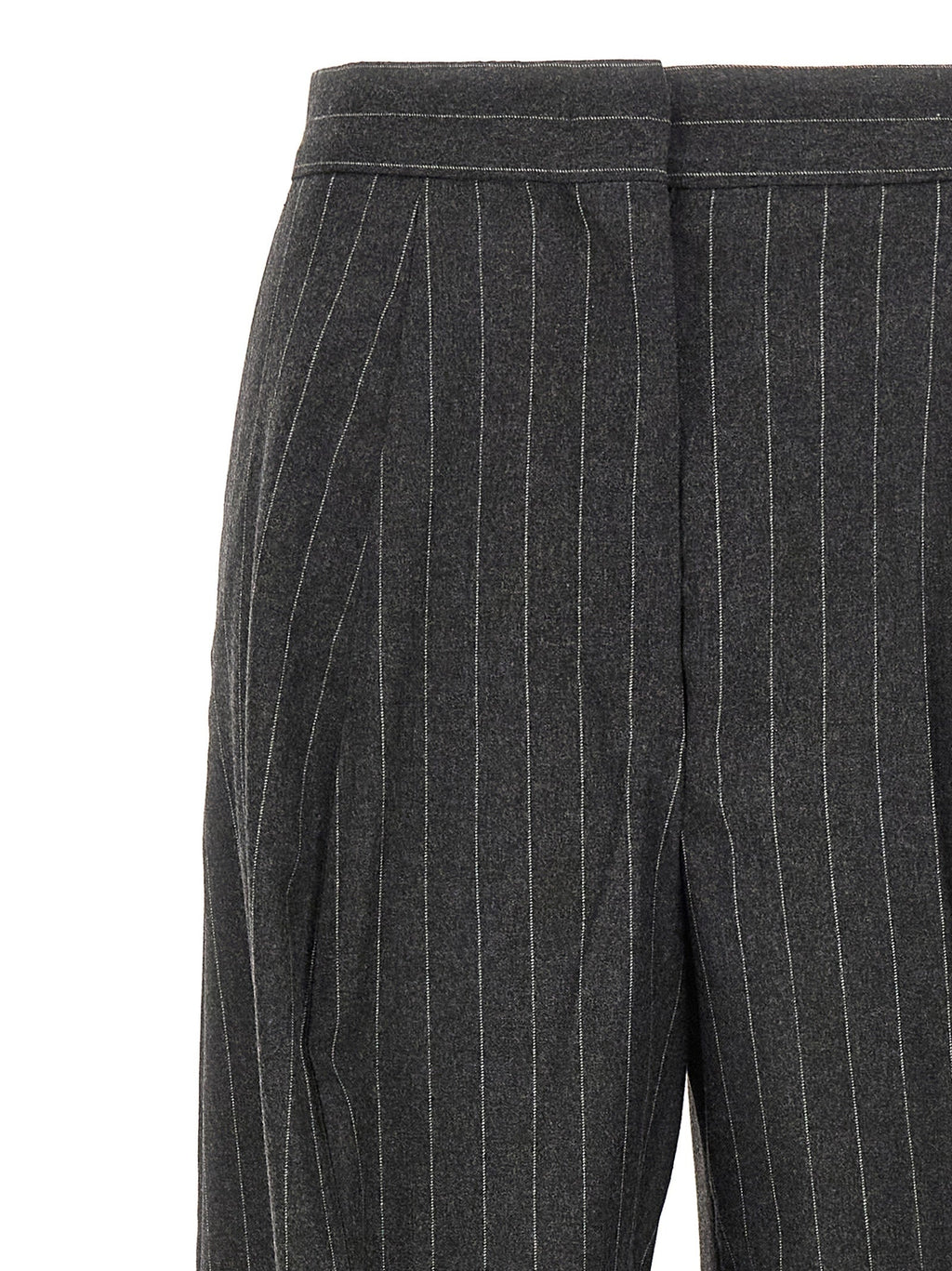 Sportmax Gray Virgin Wool Dress Pants