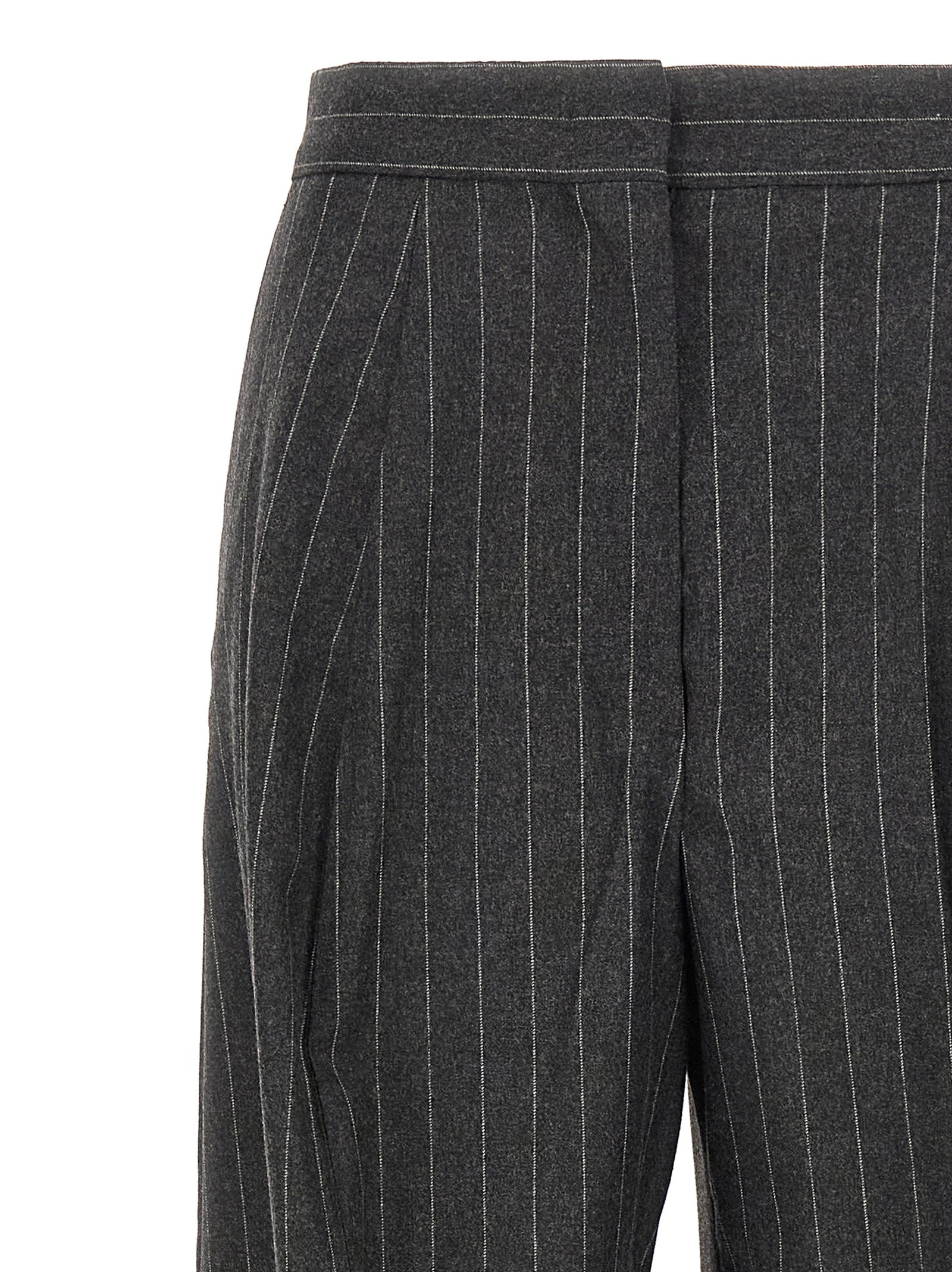 Sportmax Gray Virgin Wool Dress Pants