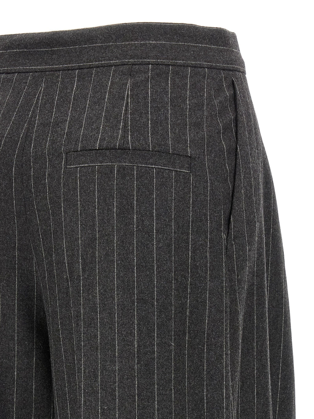 Sportmax Gray Virgin Wool Dress Pants