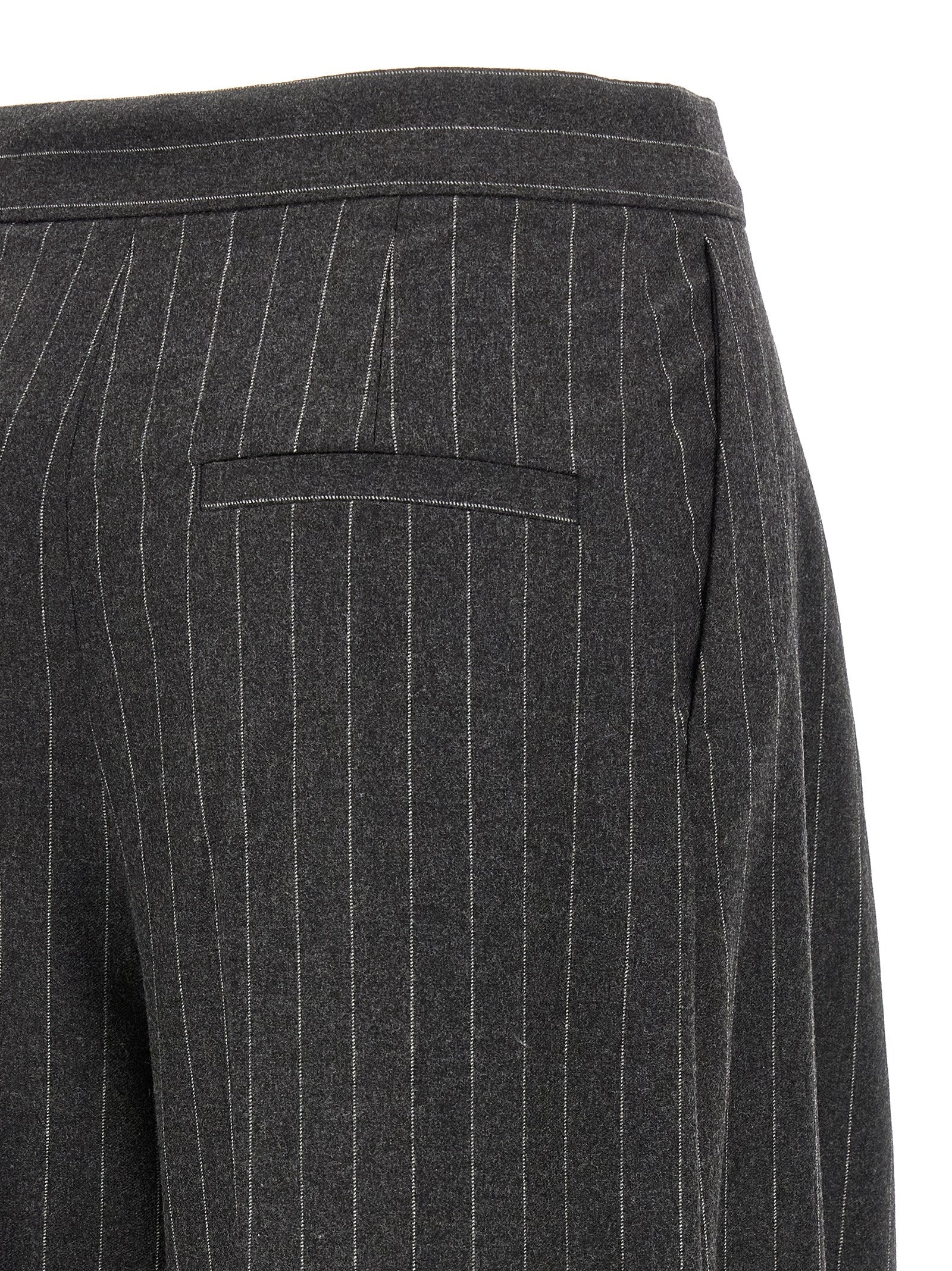 Sportmax Gray Virgin Wool Dress Pants