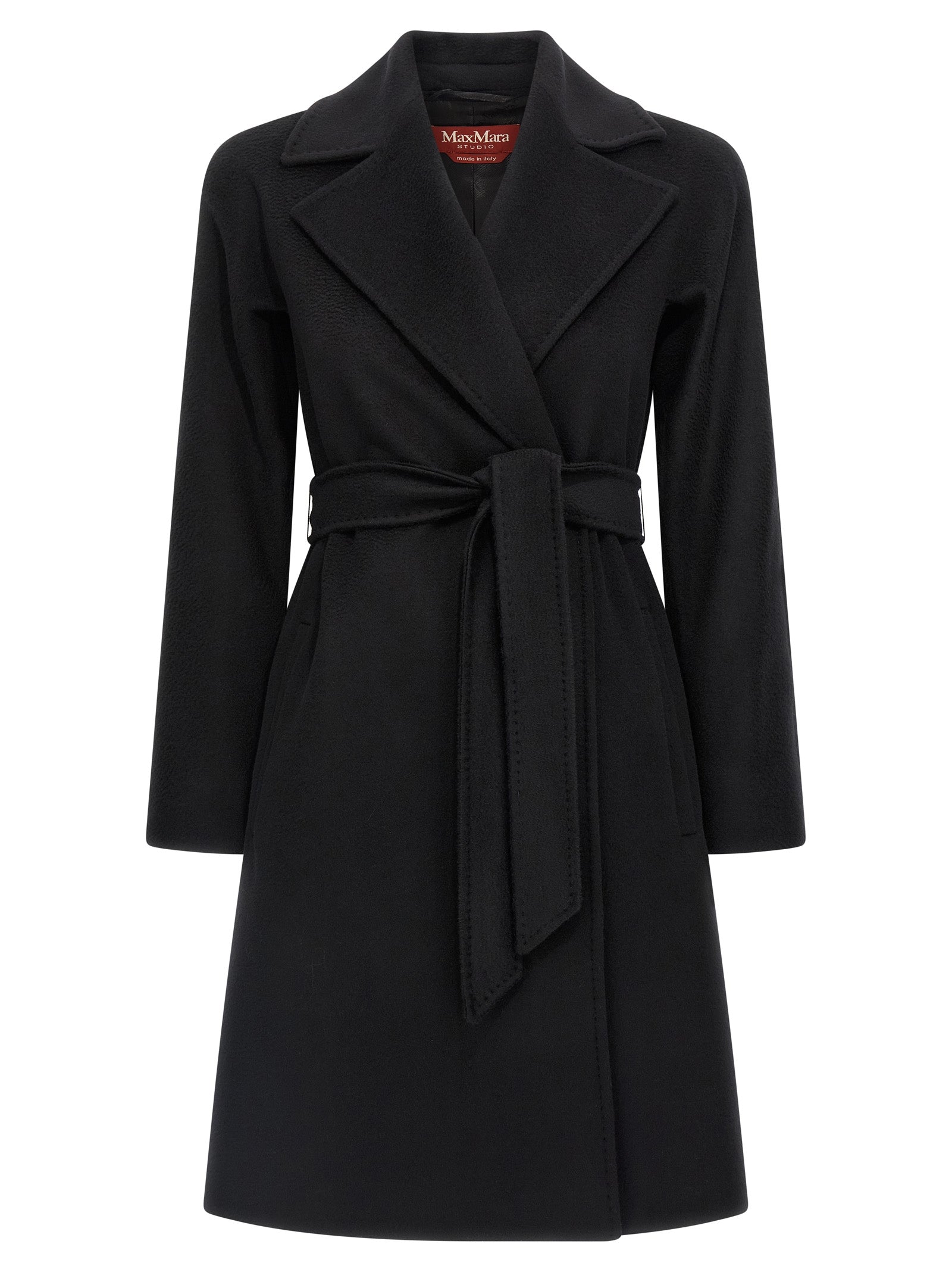 Max Mara Black Virgin Wool Coat