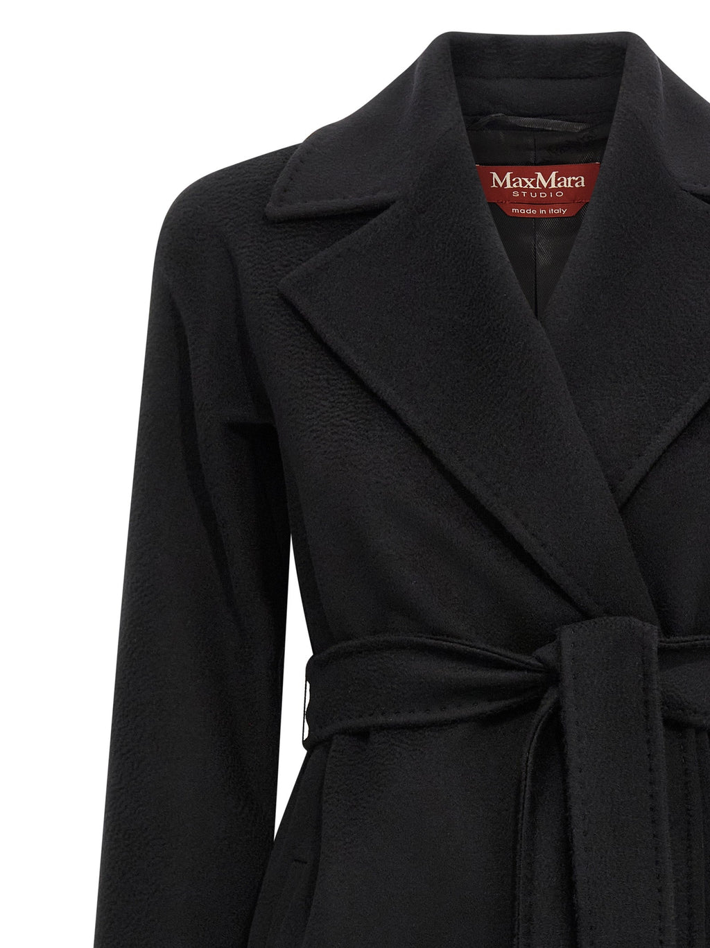 Max Mara Black Virgin Wool Coat
