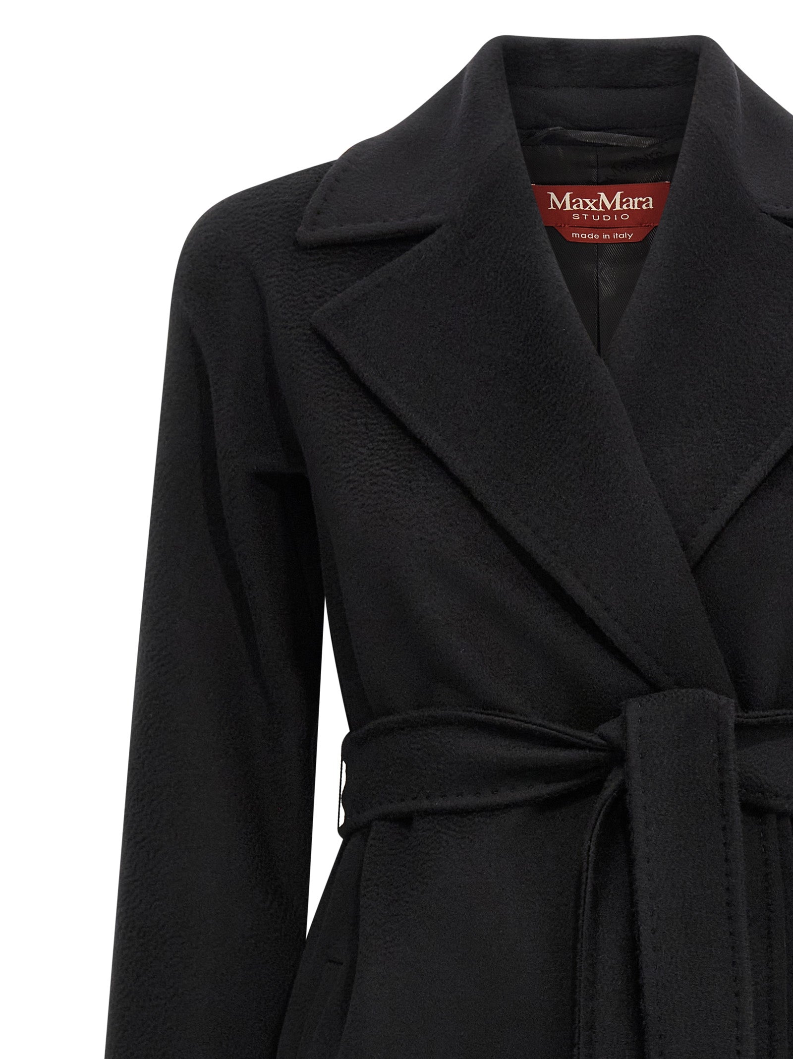 Max Mara Black Virgin Wool Coat