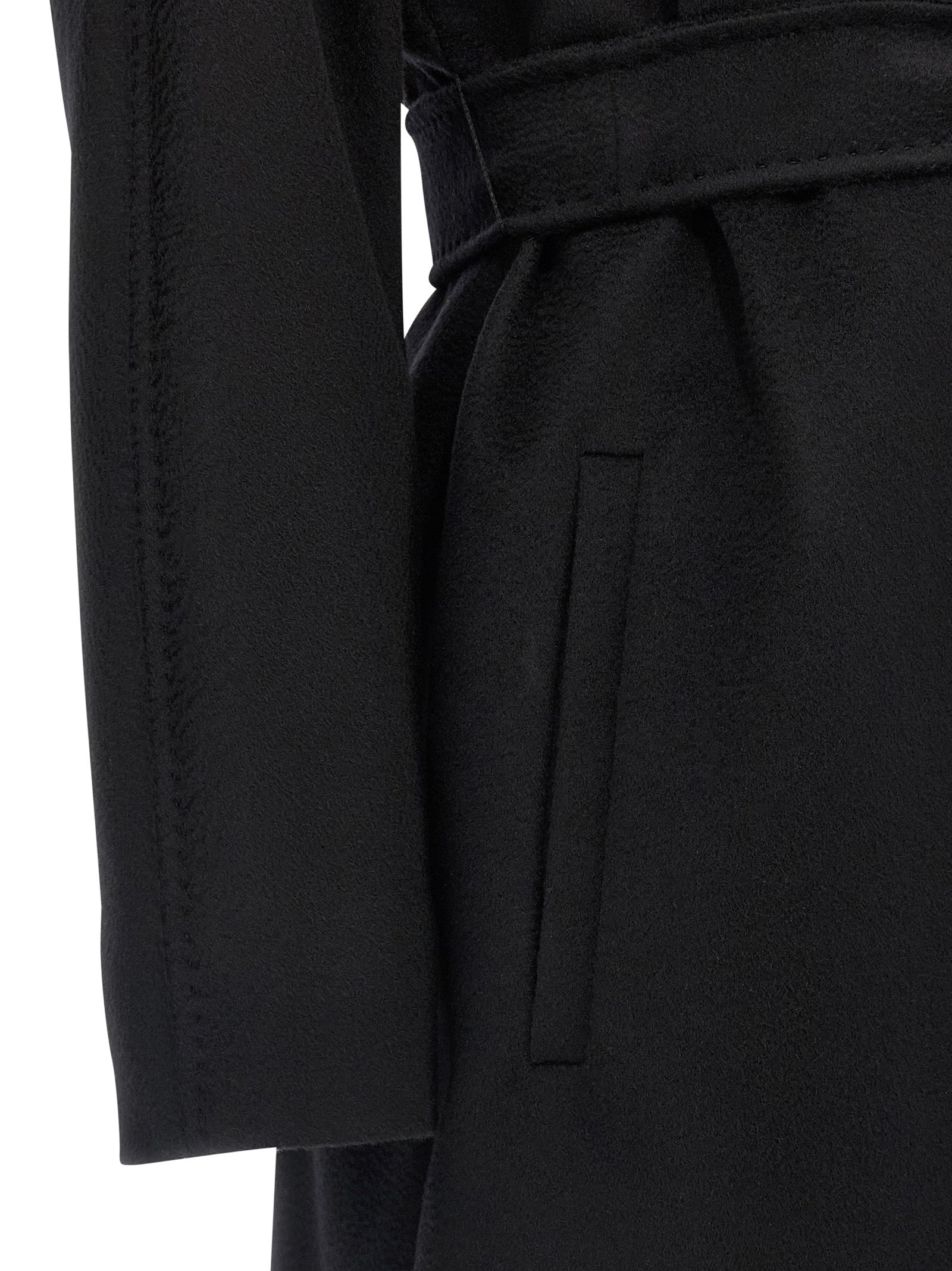 Max Mara Black Virgin Wool Coat