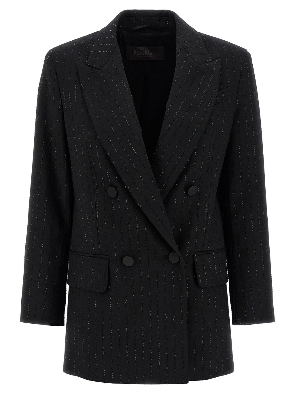 Max Mara Black Virgin Wool Blazer