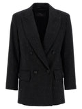 Max Mara Black Virgin Wool Blazer