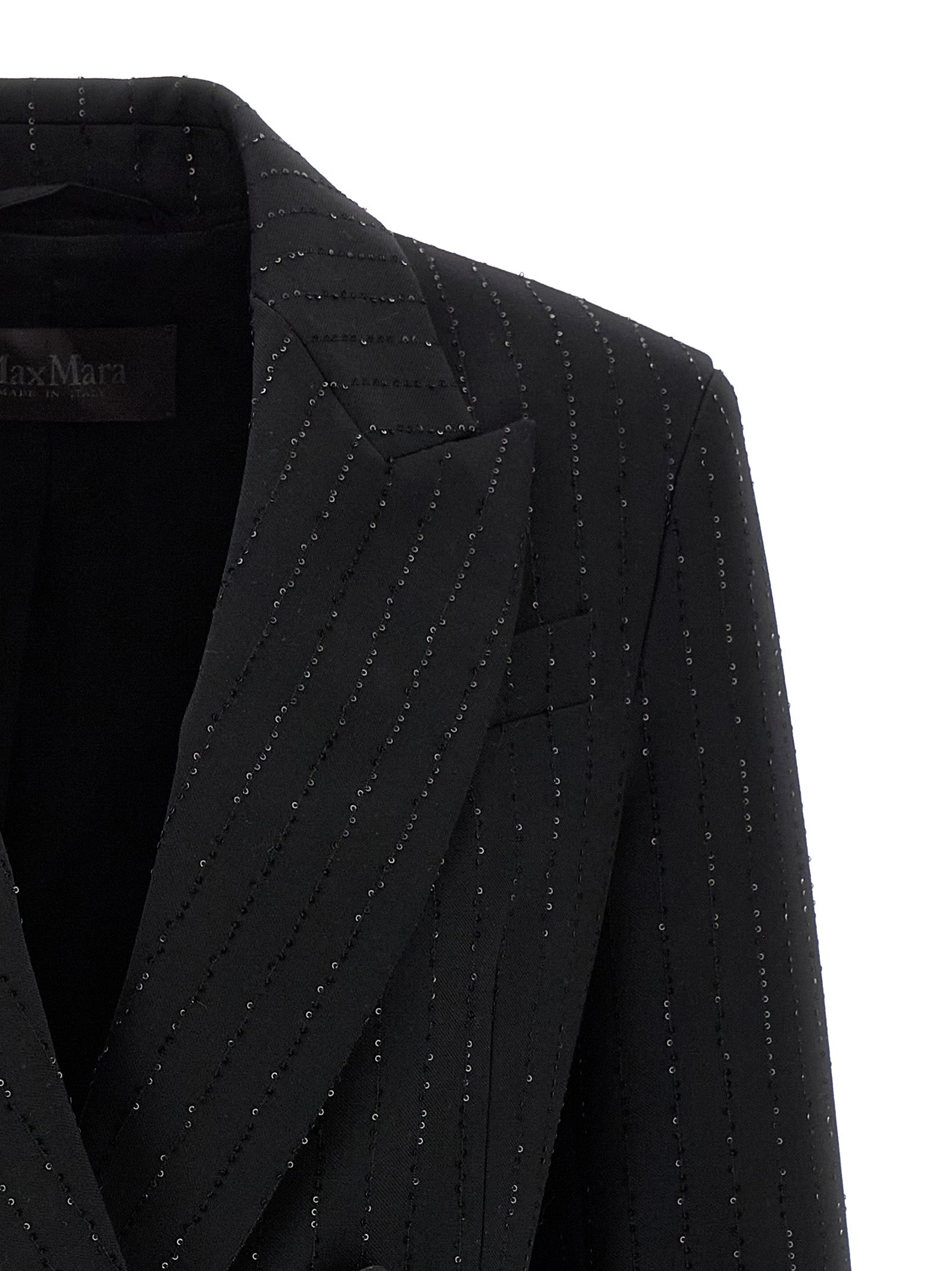 Max Mara Black Virgin Wool Blazer