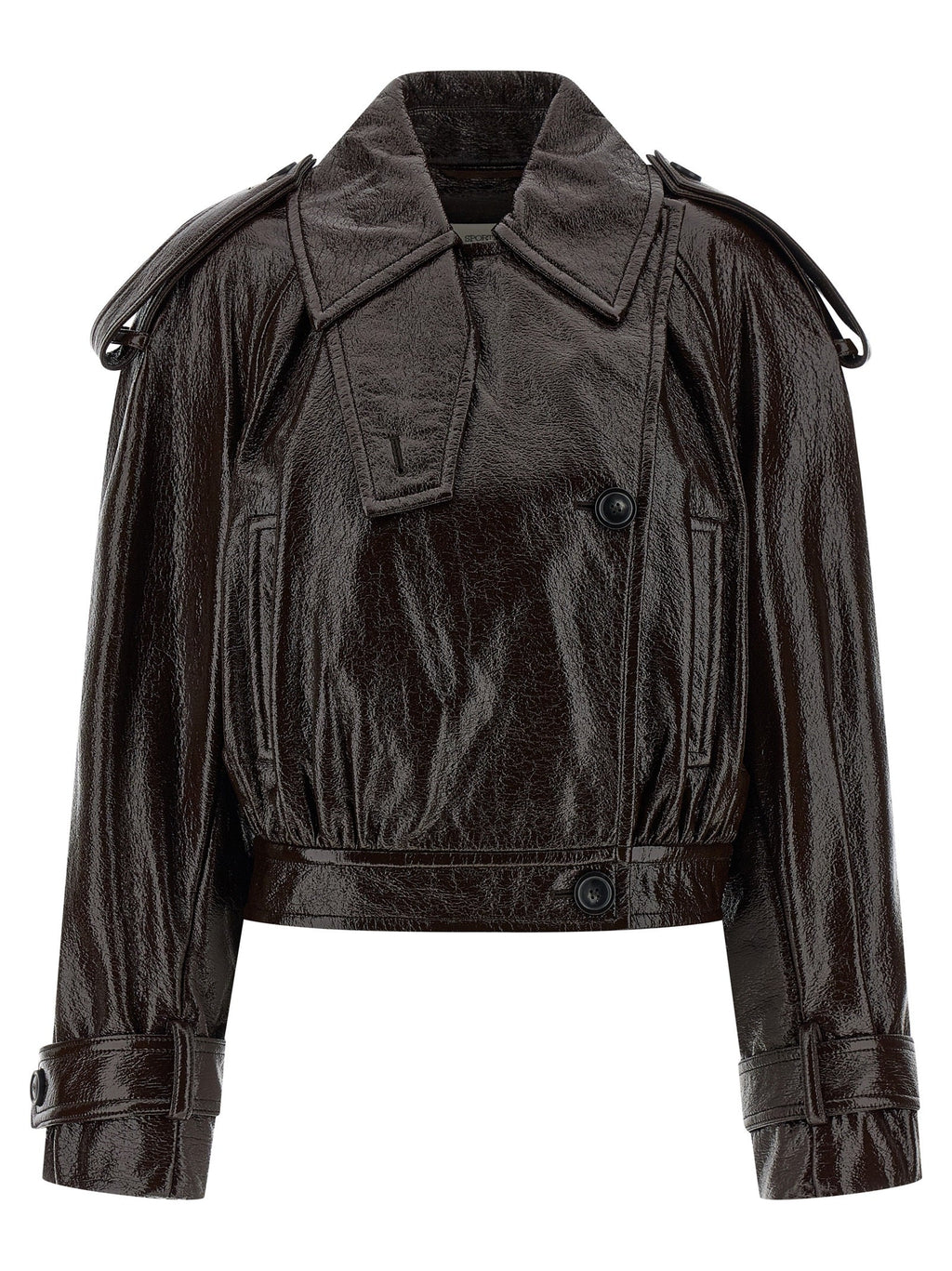 Sportmax Brown Cotton Coat