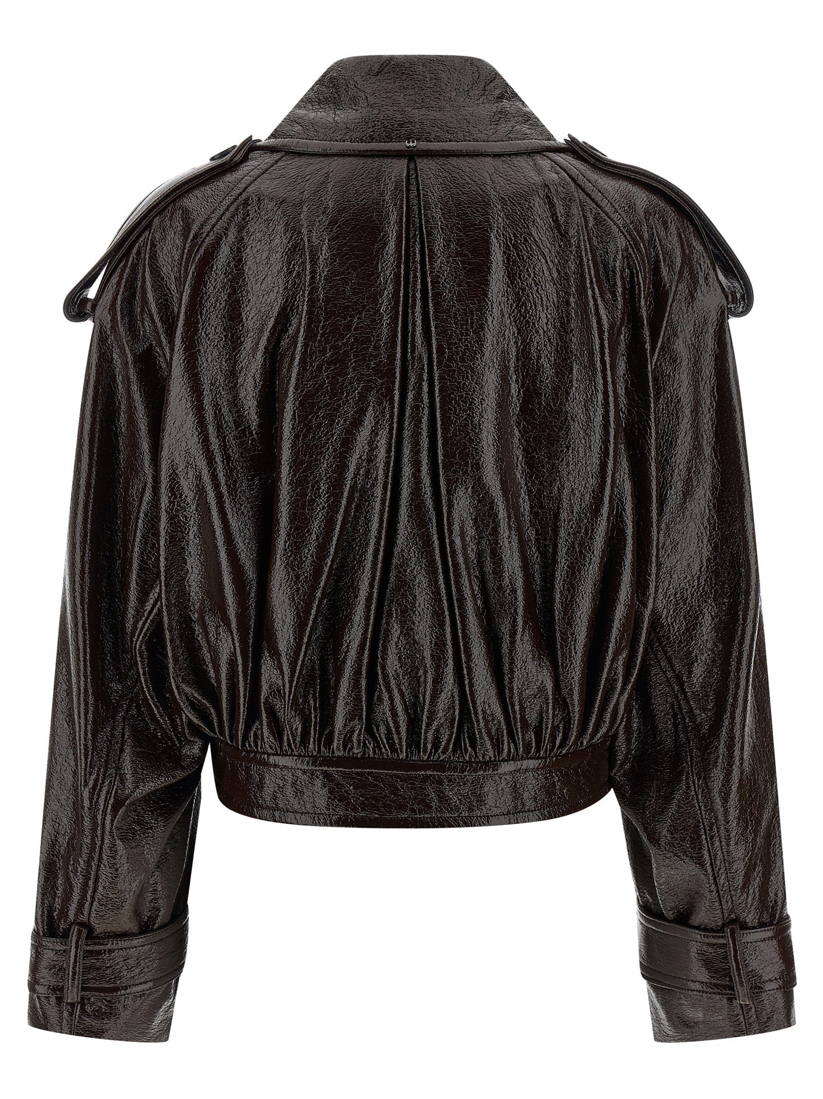 Sportmax Brown Cotton Coat