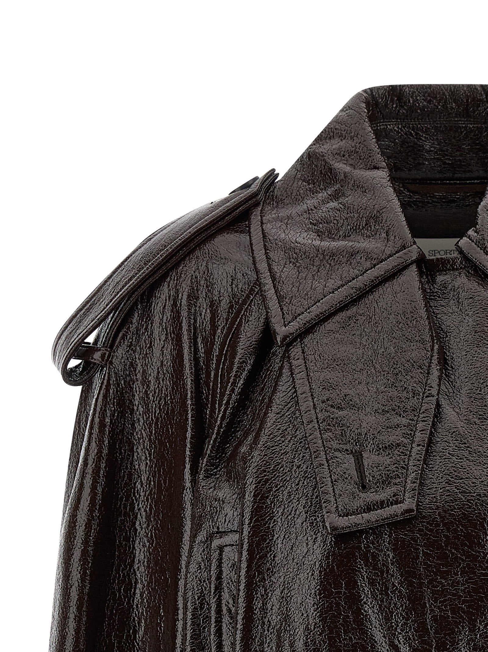 Sportmax Brown Cotton Coat