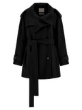 Sportmax Black Virgin Wool Coat
