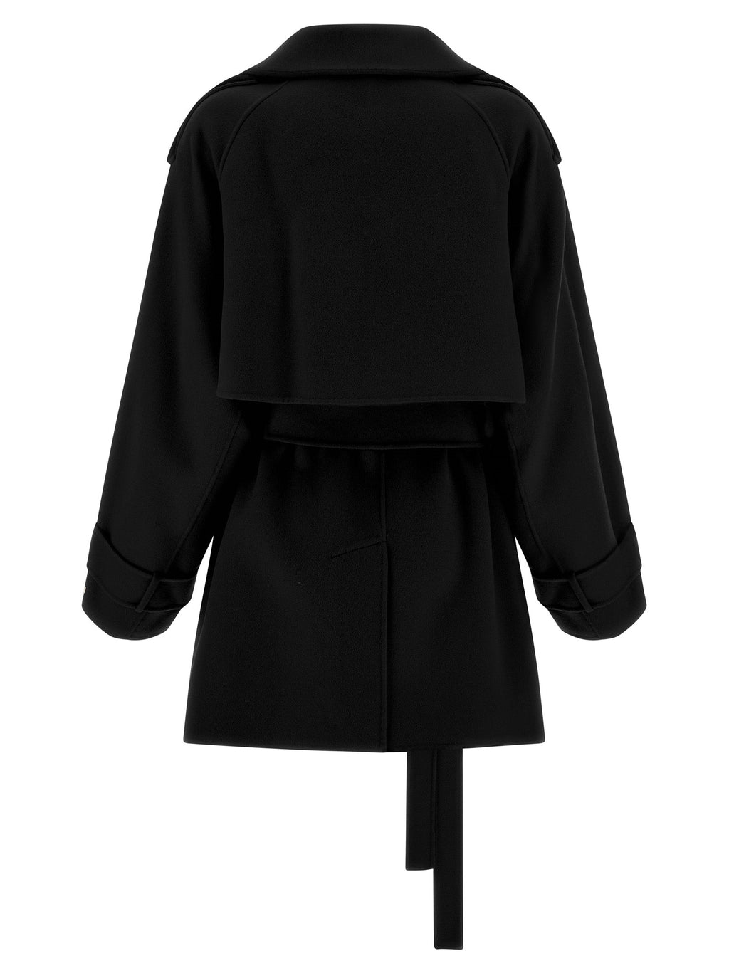 Sportmax Black Virgin Wool Coat