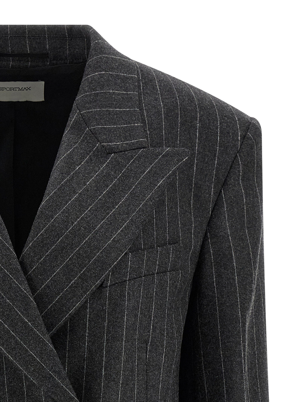 Sportmax Gray Virgin Wool Blazer