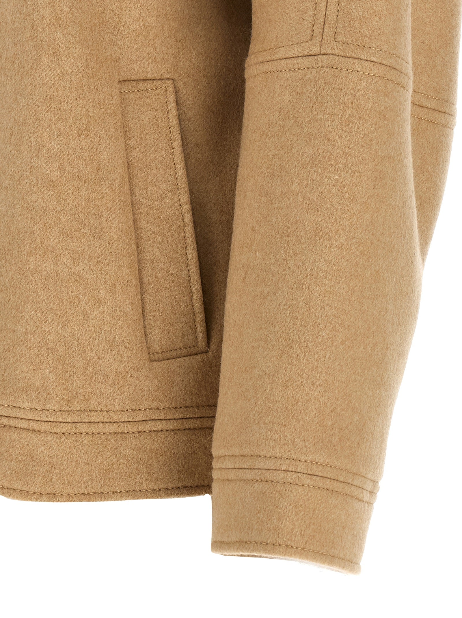Max Mara Beige Cashmere Bomber