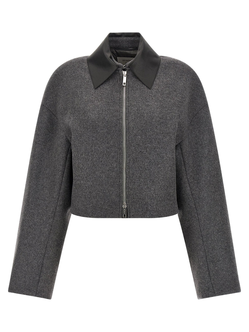 Sportmax Gray Virgin Wool Full-Length Jacket
