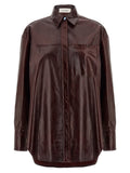 Sportmax Bordeaux Lamb Leather Blouse
