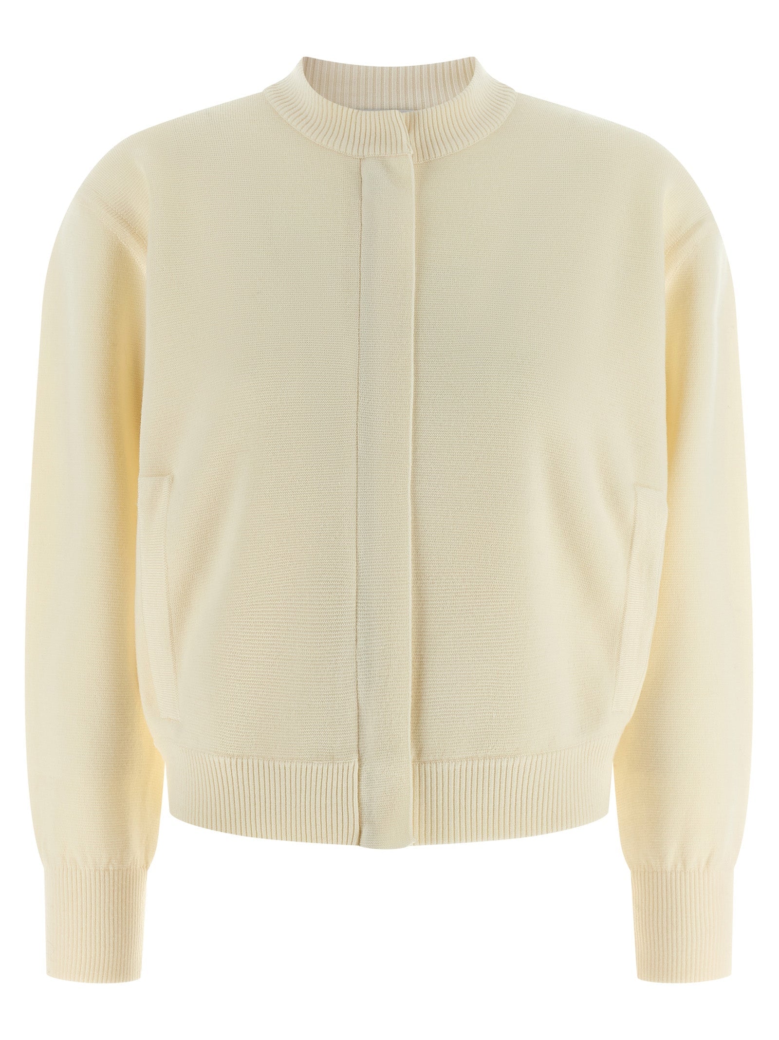 Max Mara White Virgin Wool Cardigan