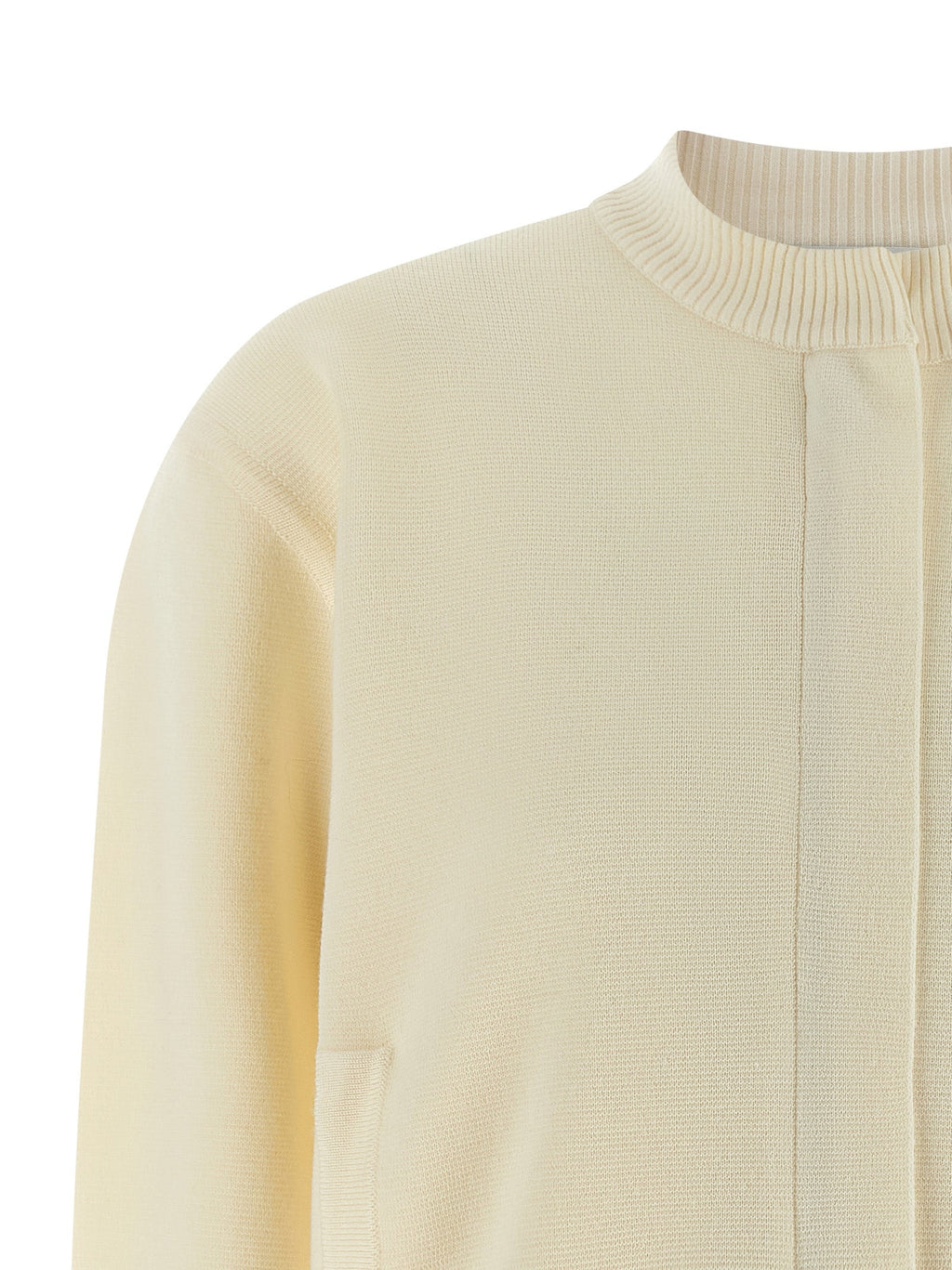 Max Mara White Virgin Wool Cardigan