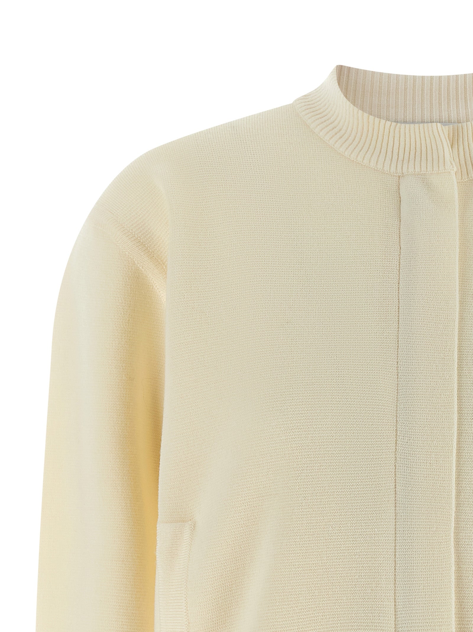 Max Mara White Virgin Wool Cardigan