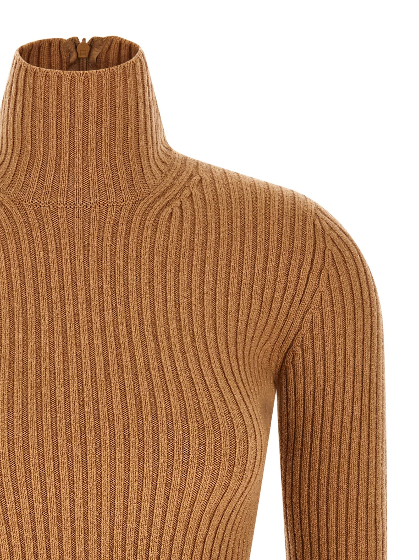 Max Mara Beige Wool Cardigan