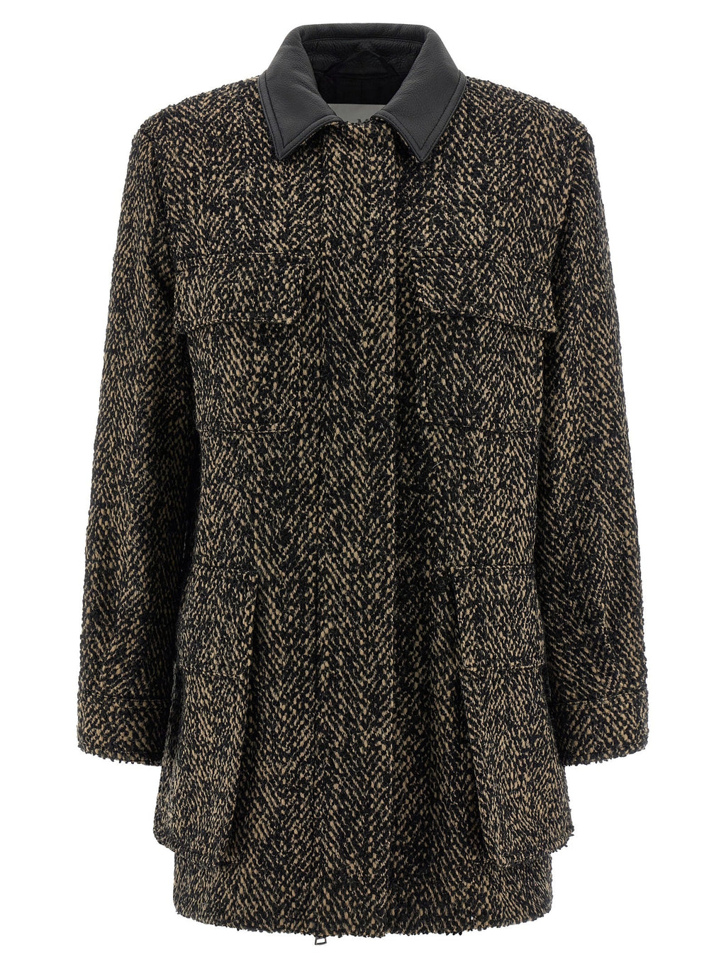Max Mara Multicolor Virgin Wool Shell Jacket