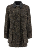 Max Mara Multicolor Virgin Wool Shell Jacket