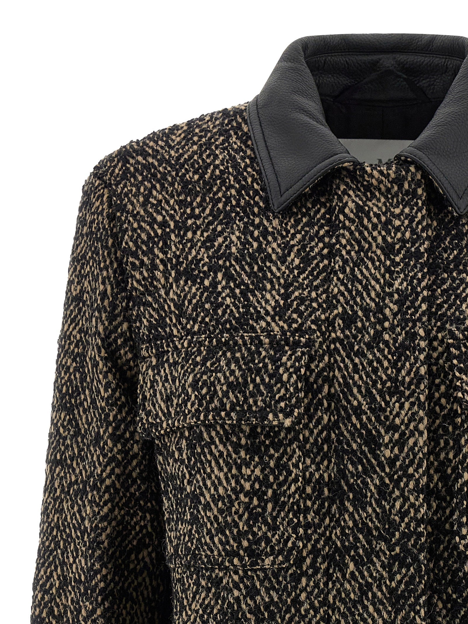 Max Mara Multicolor Virgin Wool Shell Jacket
