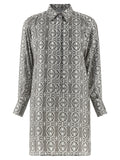 Max Mara Gray Silk Short Dress